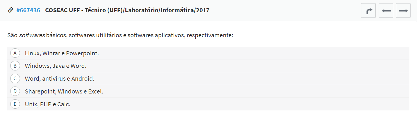 Questão sobre softwares básicos, utilitários e aplicativos
